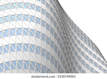 Abstrakte futuristische Architektur, Vektor 3D-Illustration