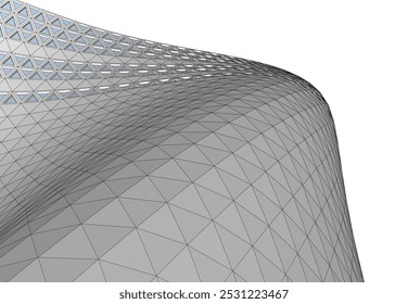Abstract futuristic architecture vector 3d illustration