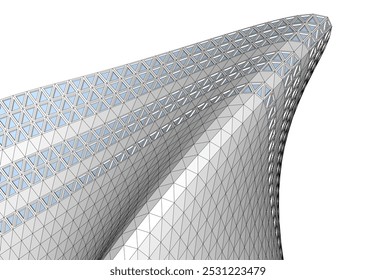 Abstract futuristic architecture vector 3d illustration