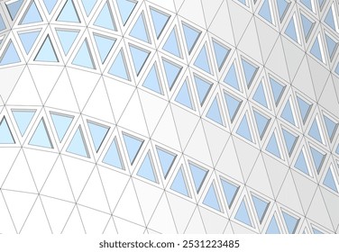 Abstract futuristic architecture vector 3d illustration