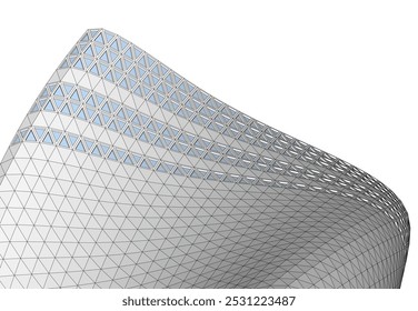 Ilustração 3d abstrata do vetor da arquitetura futurista