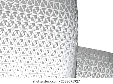 Abstract futuristic architecture vector 3d illustration