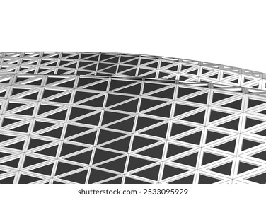 Abstrakte futuristische Architektur, Vektor 3D-Illustration