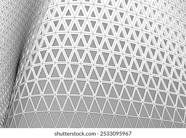Abstract futuristic architecture vector 3d illustration