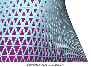 Abstrakte futuristische Architektur, Vektor 3D-Illustration