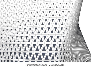 Abstract futuristic architecture vector 3d illustration