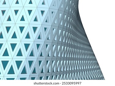 Abstract futuristic architecture vector 3d illustration