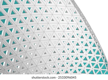 Abstract futuristic architecture vector 3d illustration
