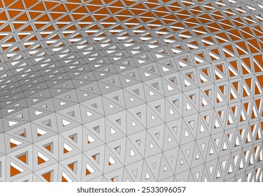 Abstrakte futuristische Architektur, Vektor 3D-Illustration
