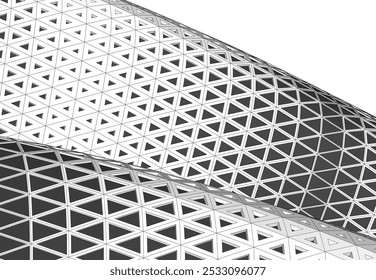 Abstractas Vector de arquitectura futurista Ilustración 3D