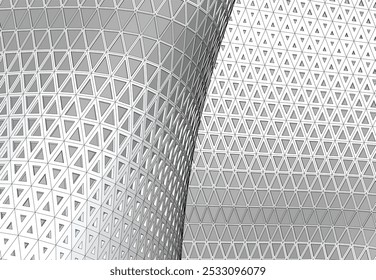 Abstract futuristic architecture vector 3d illustration