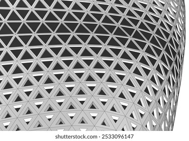 Ilustração 3d abstrata do vetor da arquitetura futurista