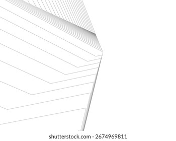 Abstract futuristic architecture. Vector 3d illustration