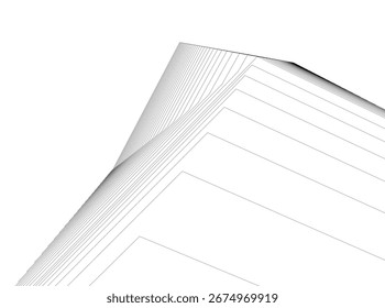 Abstractas arquitectura futurista. Vector 3D ilustración