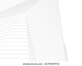 Abstractas arquitectura futurista. Vector 3D ilustración