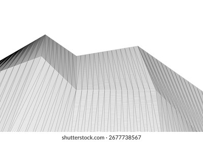 Abstractas Vector de arquitectura futurista Ilustración 3D