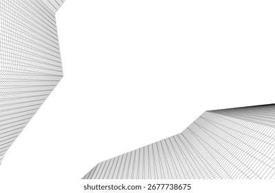 Abstract futuristic architecture vector 3d illustration - Powered by Shutterstock - Get 15% off with code: PIKWIZARD15