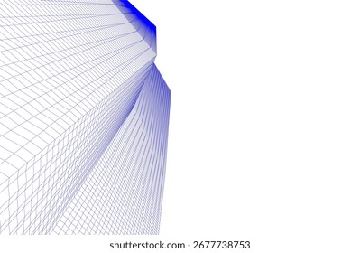 Abstractas Vector de arquitectura futurista Ilustración 3D