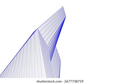 Abstractas Vector de arquitectura futurista Ilustración 3D