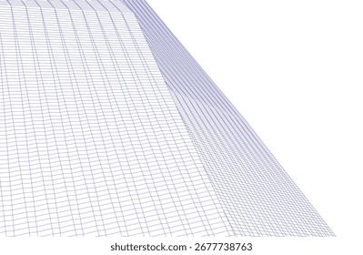 Abstract futuristic architecture vector 3d illustration