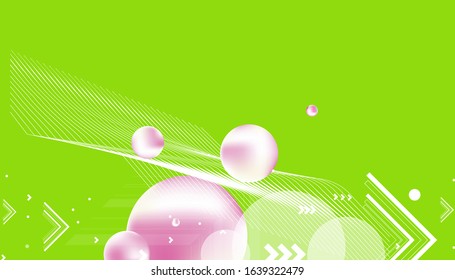 Abstract futuristic background 3d colorful balls. Vector illustration pearls gentle pastel shades