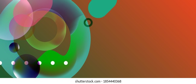 Abstract futuristic background 3d colorful balls vector illustration pearls gentle pastel shades