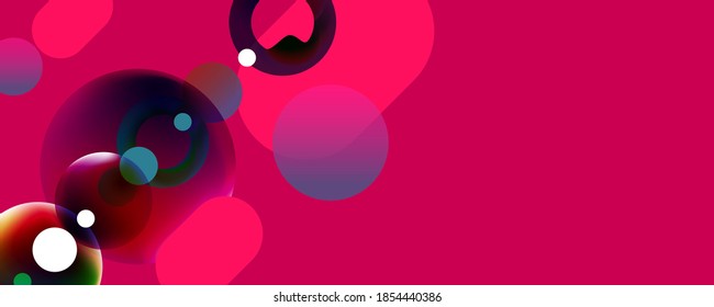 Abstract futuristic background 3d colorful balls vector illustration pearls gentle pastel shades