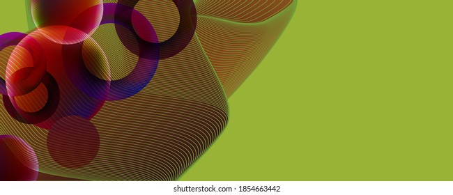 Abstract futuristic background 3d colorful balls vector illustration pearls gentle pastel shades