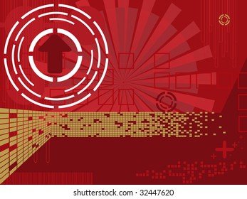 abstract futuristic background with arrow