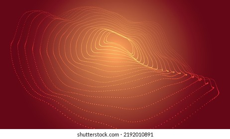 Abstract futuristic background. Big data visualization. Network connection. Data transfer. 3d rendering. Technology background vector. Vector illustration.