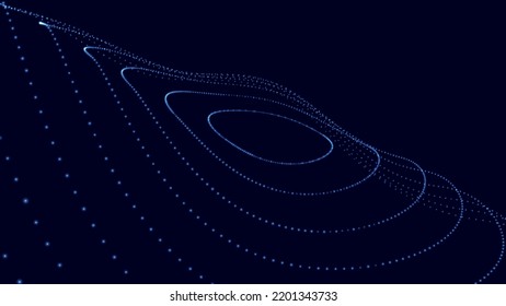 Abstract futuristic background. Big data visualization. Network connection. Data transfer. 3d rendering. Technology background vector. Vector illustration.