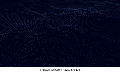 Abstract futuristic background. Big data visualization. Network connection. Data transfer. 3d rendering. Technology background vector. Vector illustration.