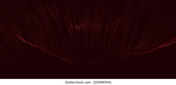 Abstract futuristic background. Big data visualization. Network connection. Data transfer. 3d rendering. Technology background vector. Vector illustration.