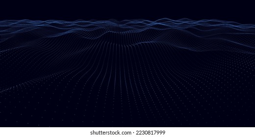 Abstract futuristic background. Big data visualization. Network connection. Data transfer. 3d rendering. Technology background vector. Vector illustration.