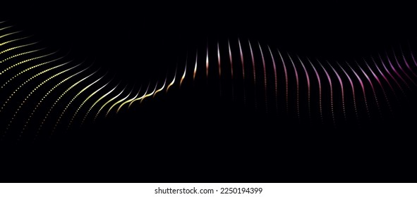 Abstract futuristic background. Big data visualization. Network connection. Data transfer. Vector illustration. 3d rendering.