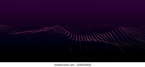 Abstract futuristic background. Big data visualization. Network connection. Data transfer. Vector illustration. 3d rendering.