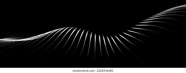 Abstract futuristic background. Big data visualization. Network connection. Data transfer. Vector illustration. 3d rendering.