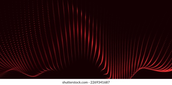 Abstract futuristic background. Big data visualization. Network connection. Data transfer. Vector illustration. 3d rendering