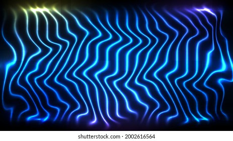 abstract futuristic background of blue empty stage and neon lighting spotlgiht stage background
