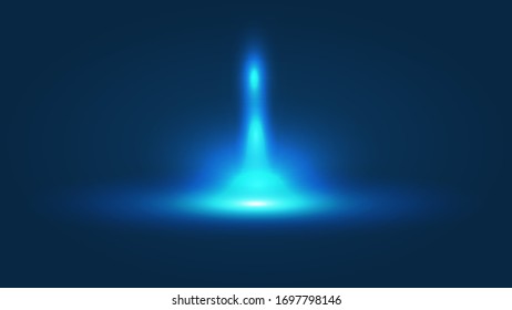 Abstract futuristic background with blue light. abstract background technology with shapes on dark blue background. Illustration Vector design digital technology concept