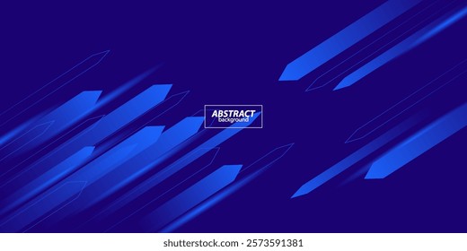 Abstract futuristic background blue background overlapping layers on bright space for design. Arrow speed background concept. Vector Eps10