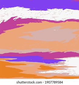 Abstract futuristic background, bright blurred brush strokes - vector.