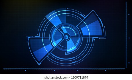 Abstract futuristic background of Circle interface sci fi frame hud ui collection
