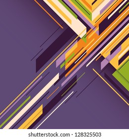 Abstract futuristic background in color. Vector illustration.
