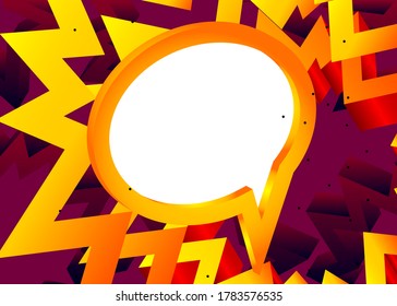 Abstract futuristic background with comic book and other gradient geometric elements. Modern vector backdrop illustration.
