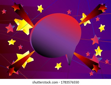 Resumen de fondo futurista con historieta y otros elementos geométricos gradientes. Ilustración de fondo vectorial moderna.