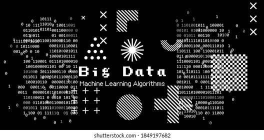 Abstract futuristic background with composition of geometric shapes and forms. Cyberpunk sci-fi style template for trendy modern bold poser and cover design.