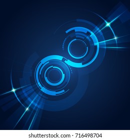 abstract futuristic background, concept of technological eye