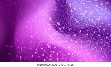 Abstractas fondo futurista con puntos y líneas conectadas. Estructura de red digital que simboliza tecnología, datos, comunicación, inteligencia artificial e innovación.