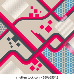 Abstract futuristic background design. Architectural, industrial and scientific design concept works. Lines. Vector illustration.